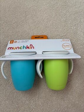 Miracle 360° Spill-Proof Training Cup - Lime & White